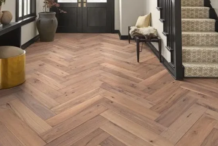 Custom flooring and trim work — Austin home
